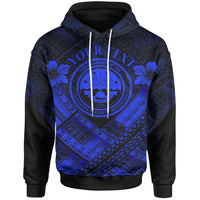 Federated States of Micronesia Polynesian Custom Hoodie Federated States of Micronesia Blue Seal Camisole Hibiscus Style Unisex Black - Polynesian Pride