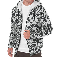 White Polynesian Sherpa Hoodie - Polynesian Pride