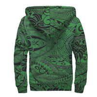 Green Palm Polynesian Sherpa Hoodie - Polynesian Pride