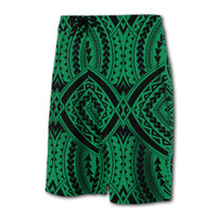 Hawaii Polynesian Tradition Board Shorts Green - Polynesian Pride
