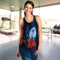 Guam Women Racerback Tank Polynesian Flowers LT13 - Polynesian Pride