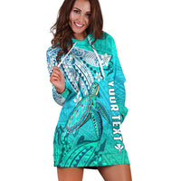 (Custom Personalised) Hawaiian Islands Hoodie Dress Turtle Mix Hawaii Polynesian LT13 - Polynesian Pride