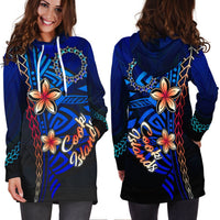 Cook Islands Hoodie Dress - Vintage Tribal Mountain - Polynesian Pride