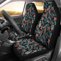 Hawaii Tropical Strelitzia Black Car Seat Cover - Polynesian Pride
