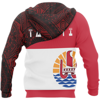 Tahiti Pullover Hoodie Tahiti Flag Polynesian A0 - Polynesian Pride