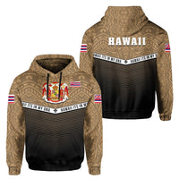 Hawaii Polynesian Hoodie Gold Mix Style Unisex Gold - Polynesian Pride