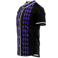 Hawaii Polynesian Kakau Baseball Jersey V.4 - Freestyle - Purple - Polynesian Pride