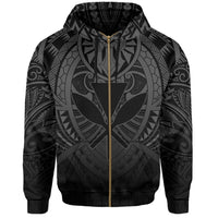Hawaii Maka Polynesian Kanaka Maoli Zip Hoodie Heaven Style Grey - Polynesian Pride