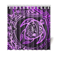 Hawaiian Turtle Polynesian Purple Shower Curtain - Polynesian Pride