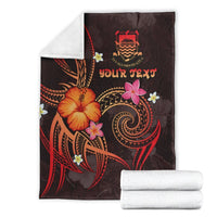 Tuvalu Polynesian Personalised Premium Blanket - Legend of Tuvalu (Red) - Polynesian Pride