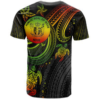 Niue Custom T shirt Reggae Turtle - Polynesian Pride