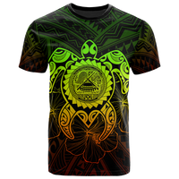 American Samoa Polynesian T Shirt Vintage Polynesian Turtle (Reggae) Unisex Art - Polynesian Pride