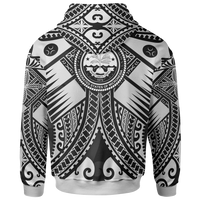 FSM Hoodie White Seal with Polynesian Tattoo - Polynesian Pride