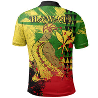 Hawaii Reggae Kanaka Maoli Warrior Spearhead Polo Shirt - Polynesian Pride