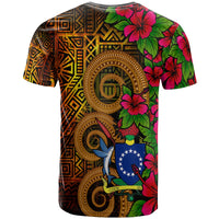 Cook Islands Polynesian Custom T Shirt Hibiscus Vintage - Polynesian Pride