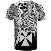 Wallis and Futuna Polynesian Custom T Shirt Tribal Wave Tattoo White - Polynesian Pride