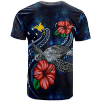 Papua New Guinea Polynesian T Shirt Blue Turtle Hibiscus - Polynesian Pride