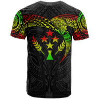 Kosrae Micronesian T Shirt Full Color Heart Shield - Polynesian Pride