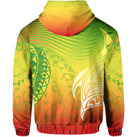 Kanaka Maoli Polynesian Zipper Hoodie Turtle Style - Polynesian Pride