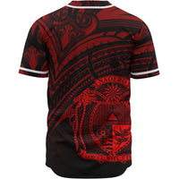 Nauru Baseball Shirt - Red Color Cross Style - Polynesian Pride