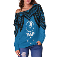 Micronesia Yap - Proud Yapese Women Off Shoulder Sweater - LT12 - Polynesian Pride