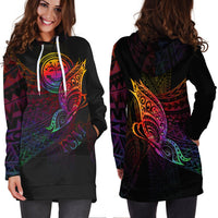 Federated States of Micronesia Hoodie Dress - Butterfly Polynesian Style - Polynesian Pride