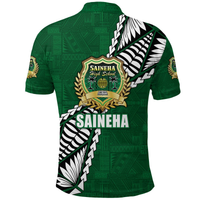Tonga Saineha High School Tongan Patterns Polo Shirt LT12 - Polynesian Pride
