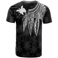 Papua New Guinea Custom T Shirt Polynesian Wings (White) - Polynesian Pride