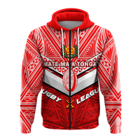 Tonga Rugby Mate Maa Tonga Tapa Pattern Hoodie LT2 - Polynesian Pride