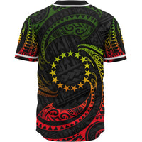 Cook Islands Polynesian Custom Personalised Baseball Shirt - Reggae Tribal Wave - Polynesian Pride