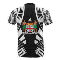 Fiji T Shirt Fijian Coat of Arms Polynesian Tattoo Style - Polynesian Pride
