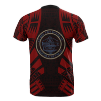 Palau T Shirt Palau Seeal Polynesian Tattoo Red Style - Polynesian Pride