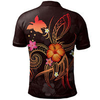 Papua New Guinea Polynesian Custom Polo Shirt Legend of Papua New Guinea (Red) - Polynesian Pride