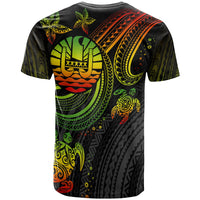 Tahiti Custom T Shirt Reggae Turtle - Polynesian Pride