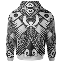 Pohnpei Hoodie White Reggae Seal with Polynesian Tattoo - Polynesian Pride