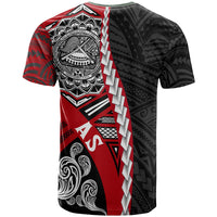 American Samoa Polynesian T Shirt Wave Tattoo - Polynesian Pride