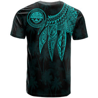 Federated States of Micronesia Custom T Shirt Polynesian Wings (Turquoise) - Polynesian Pride