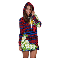 Philippines Polynesian Hoodie Dress - Jasmine Flower Style - Polynesian Pride
