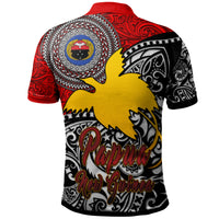 Papua New Guinea Polo Shirt Custom Gulf Of Papua New Guinea With Polynesian Patterns Polo Shirt - Polynesian Pride