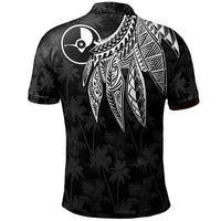 Yap Custom Polo Polynesian Wings (White) - Polynesian Pride