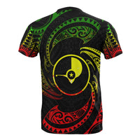 Yap Micronesia All Over T Shirt Reggae Tribal Wave - Polynesian Pride
