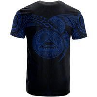 American Samoa Polynesian T Shirt Full Color Heart Shield - Polynesian Pride