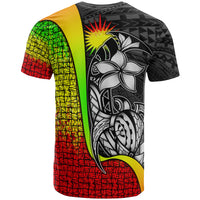 Marshall Islands Polynesian Custom T Shirt Reggae Turtle with Hook - Polynesian Pride