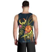 Pohnpei Polynesian Men's Tank Top - Legend of Pohnpei (Blue) - Polynesian Pride