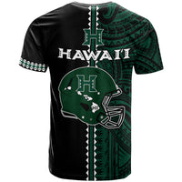 Hawaii Kakau Warrior Football T Shirt LT12 - Polynesian Pride