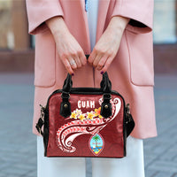 Guam Personalised Should Handbag - Guam Seal Polynesian Patterns Plumeria (Red) - Polynesian Pride