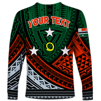 (Custom Personalised) Vanuatu Penama Province Tribal Pattern Long Sleeve Shirt - LT12 - Polynesian Pride