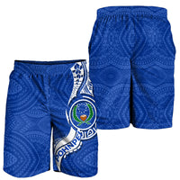 Pohnpei Men Short - Micronesia Pride Blue - LT12 - Polynesian Pride