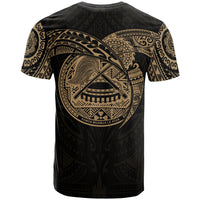American Samoa Polynesian T Shirt Full Color Heart Shield - Polynesian Pride