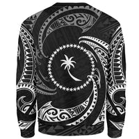 Chuuk Polynesian Custom Personalised Sweater - White Tribal Wave - Polynesian Pride